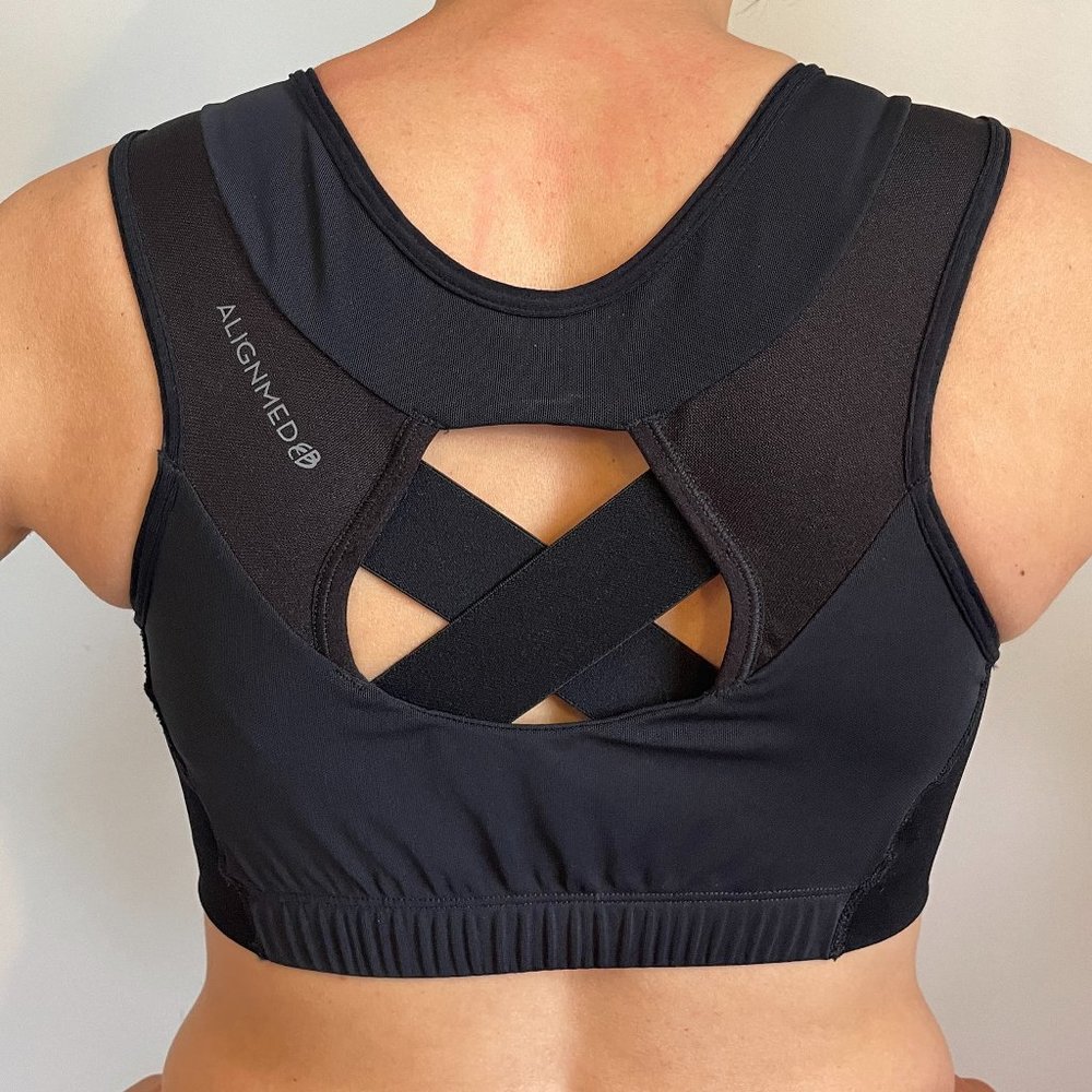 AlignMed Posture Sports Bra, Medium Black